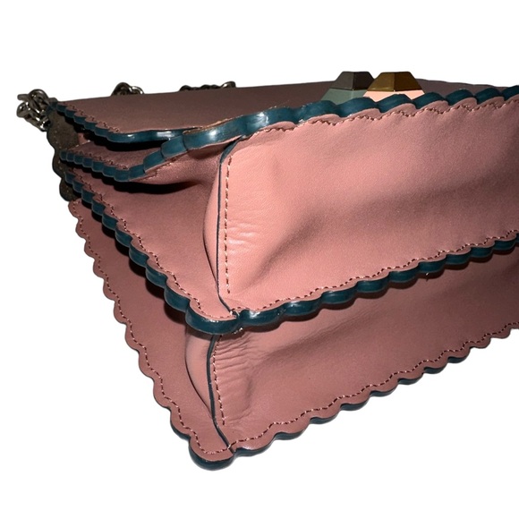 235 Preloved Fendi Vitello Liberty Scalloped Studded Small Kani - Picture 8 of 13